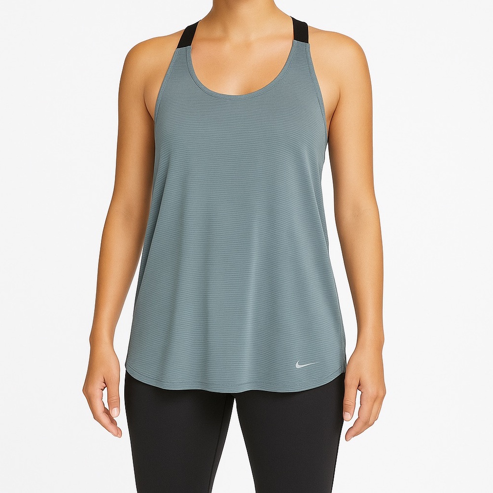 Nike Dri-FIT‎ “Just Do It” T-Back Tank Top Gray Women’s Size Small